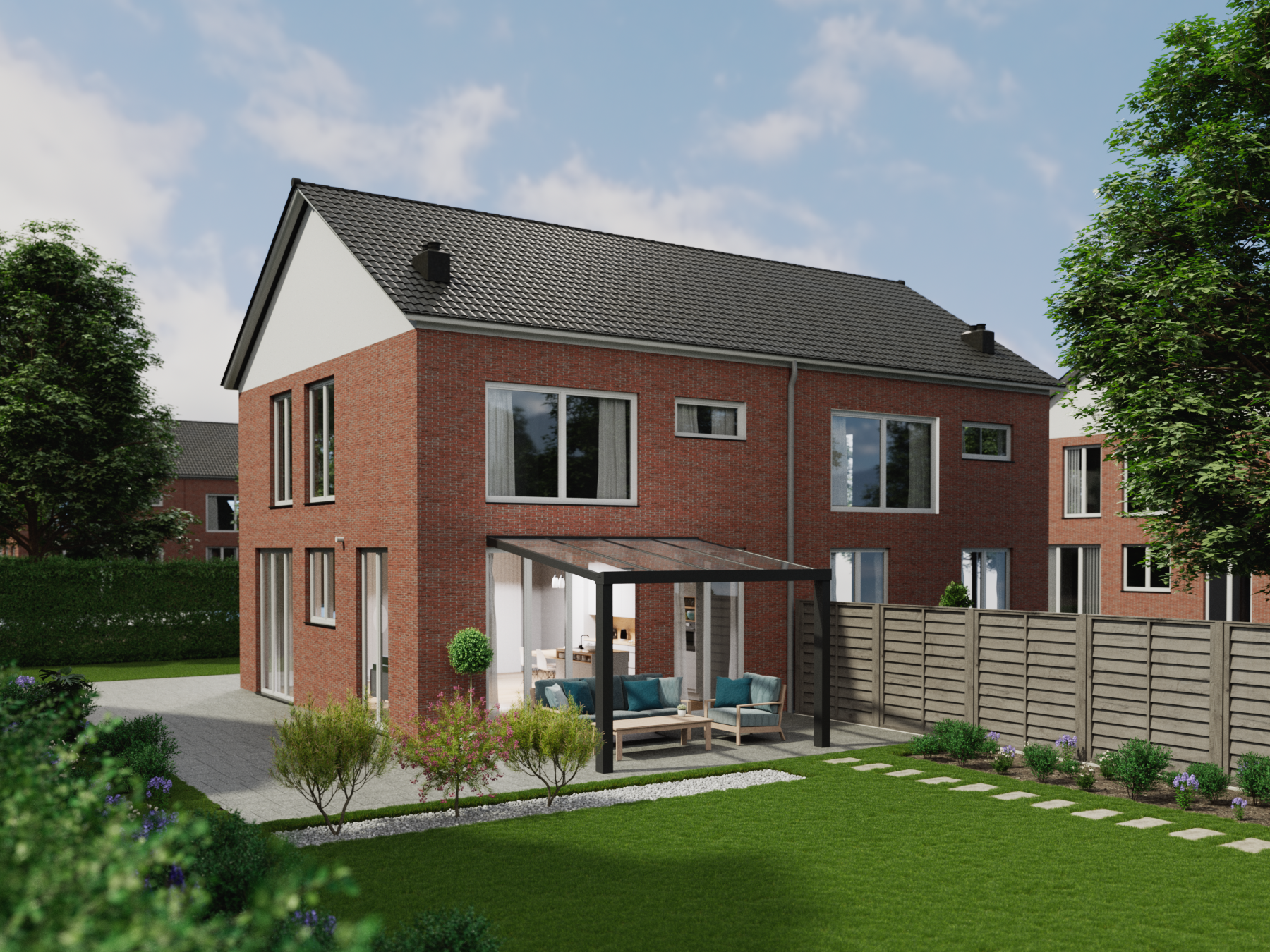 Terrassenüberdachung 4.06 m – Polycarbonatdach