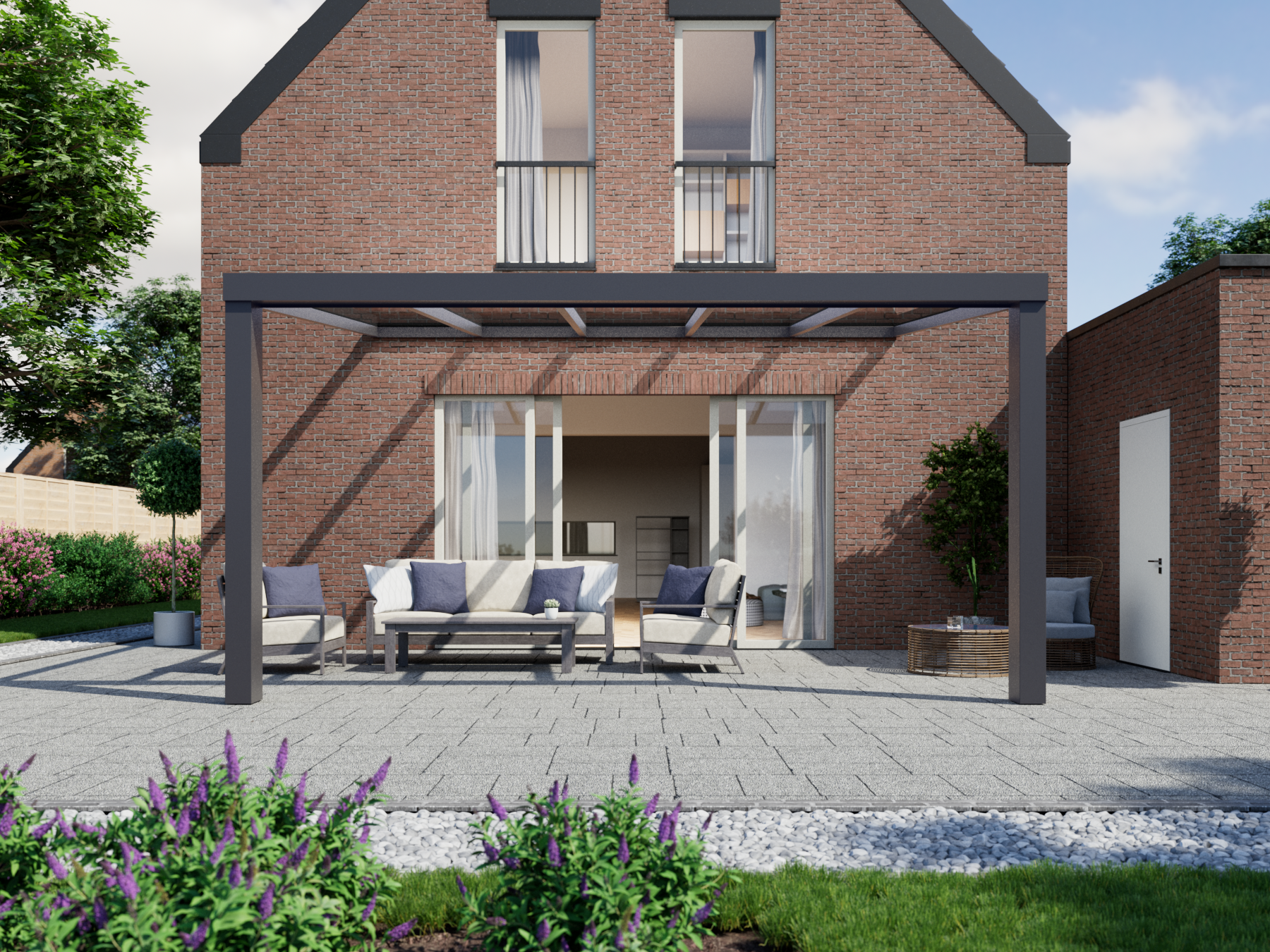 Terrassenüberdachung 5.06 m – Glasdach