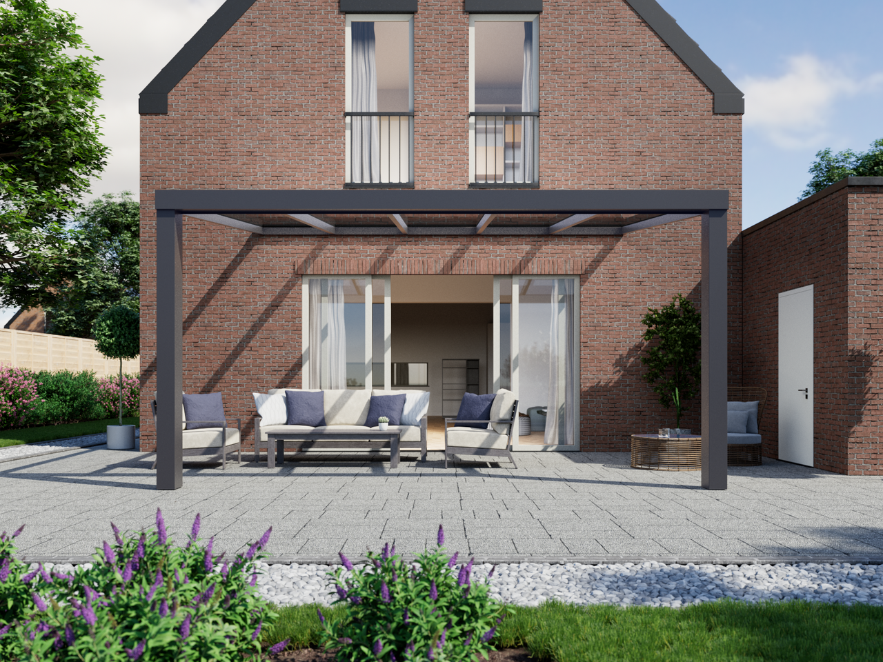 Terrassenüberdachung 5.06 m – Polycarbonatdach