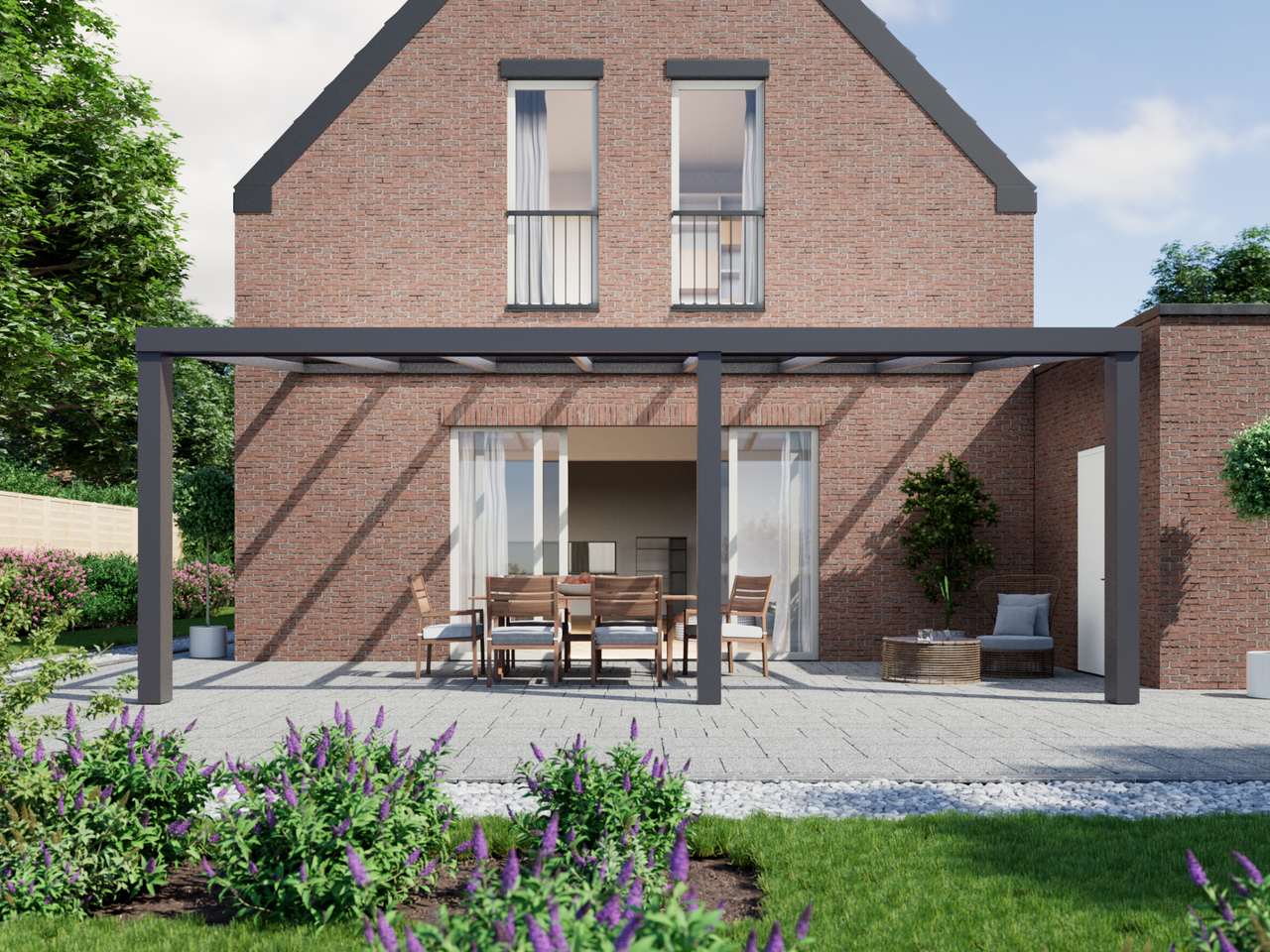 Terrassenüberdachung 7.06 m – Polycarbonatdach