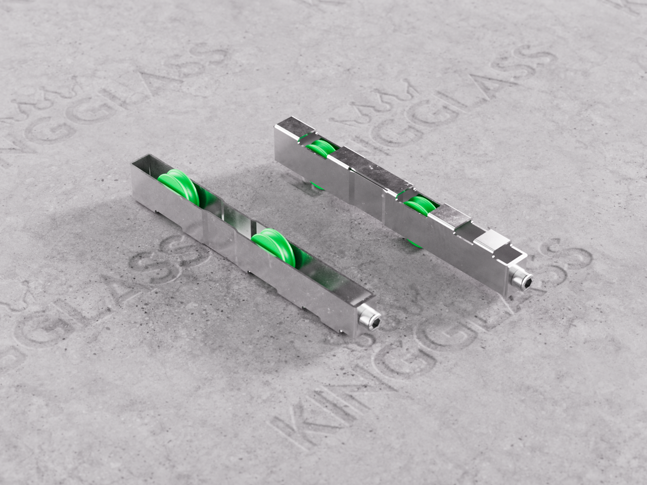 Laufrollen für Glasprofil | Set 2 Stück