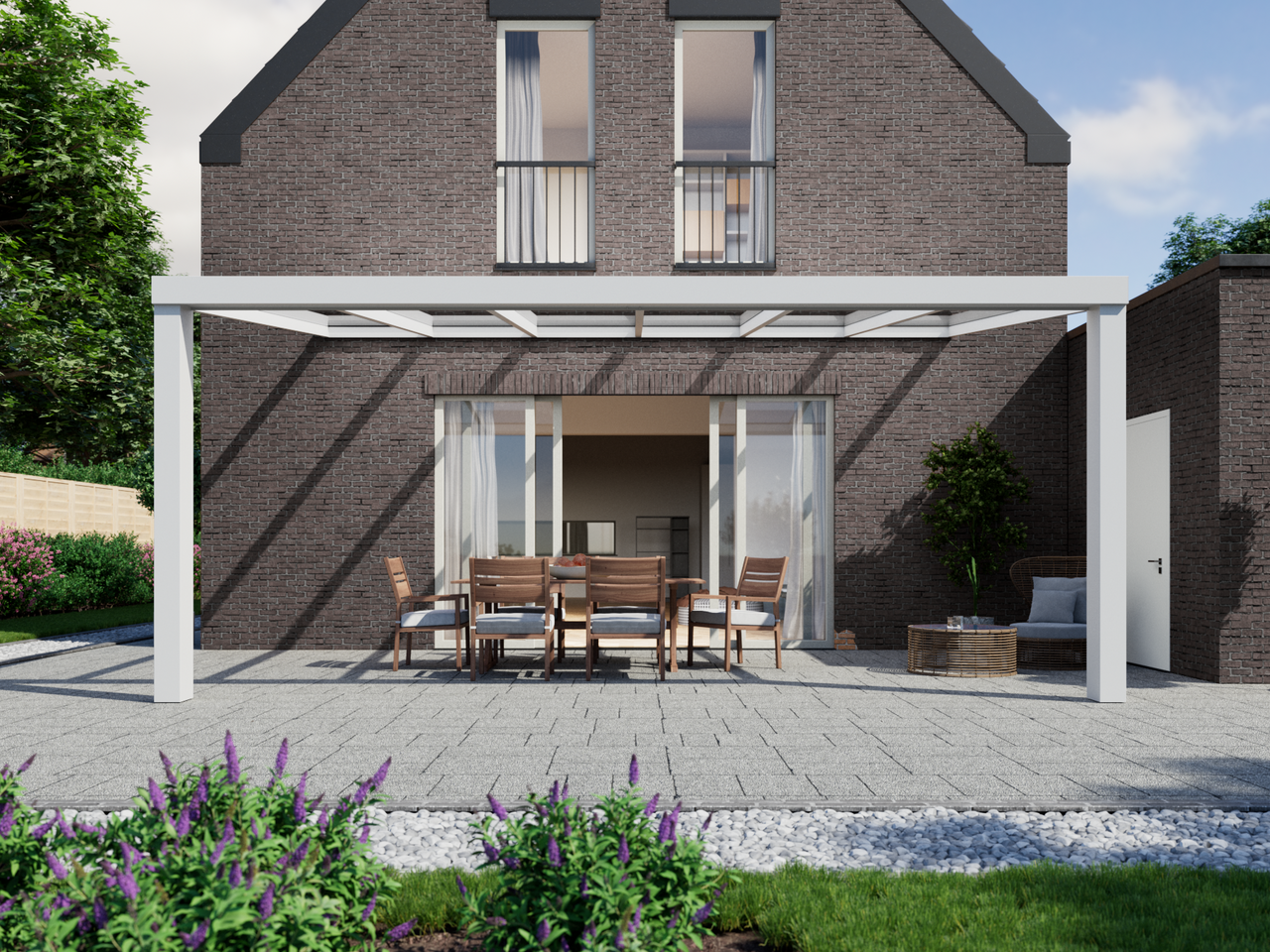 Terrassenüberdachung 6.06 m – Glasdach