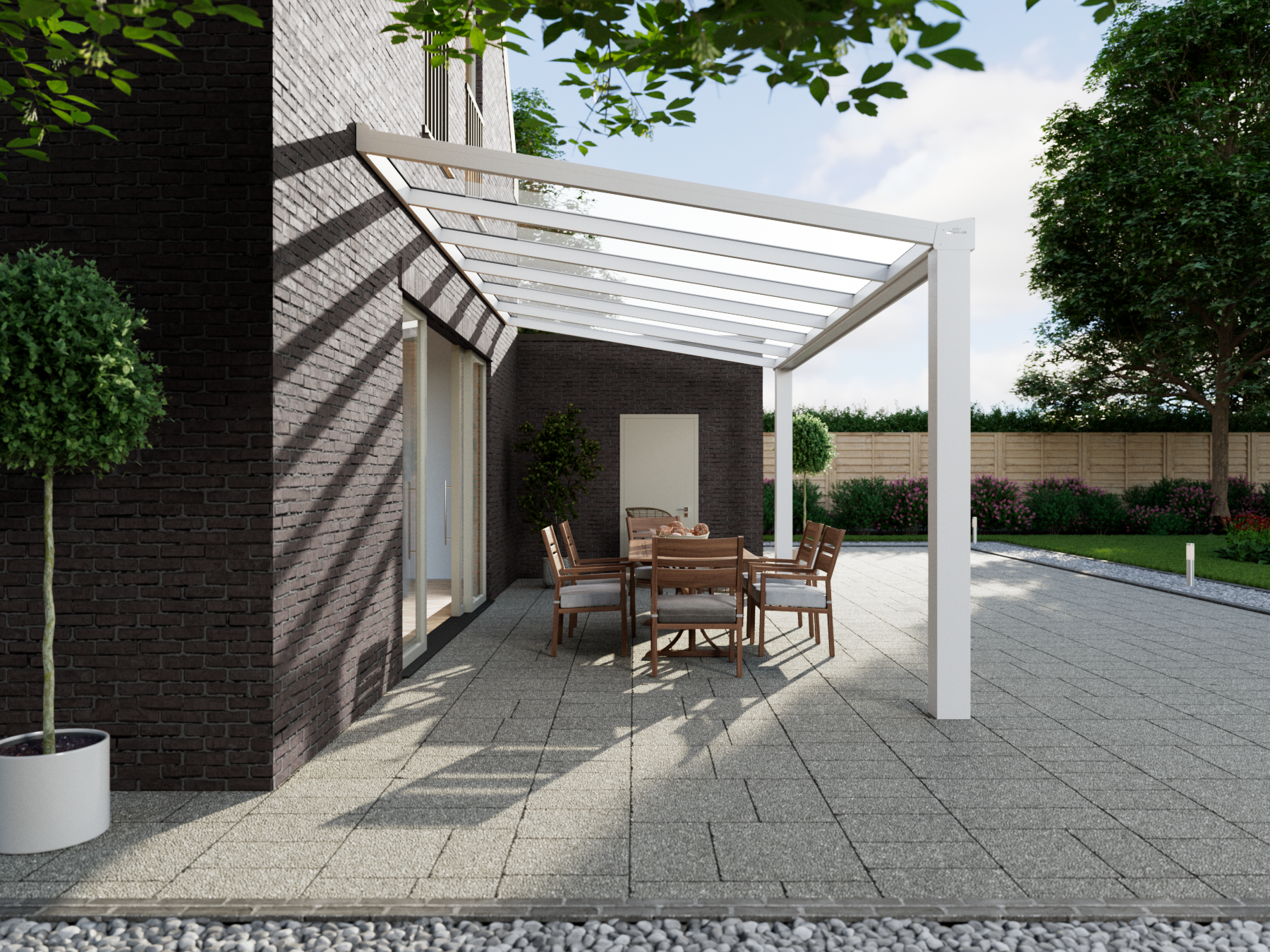 Terrassenüberdachung 6.06 m – Glasdach