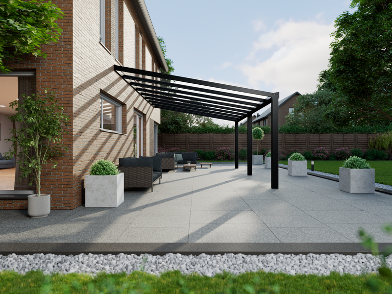 Terrassenüberdachung 8.06 m – Glasdach