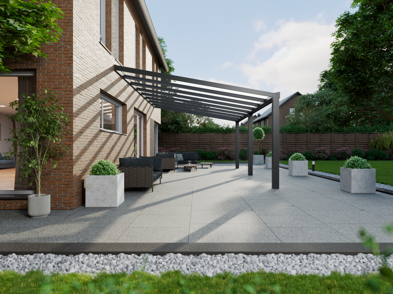 Terrassenüberdachung 8.06 m – Glasdach