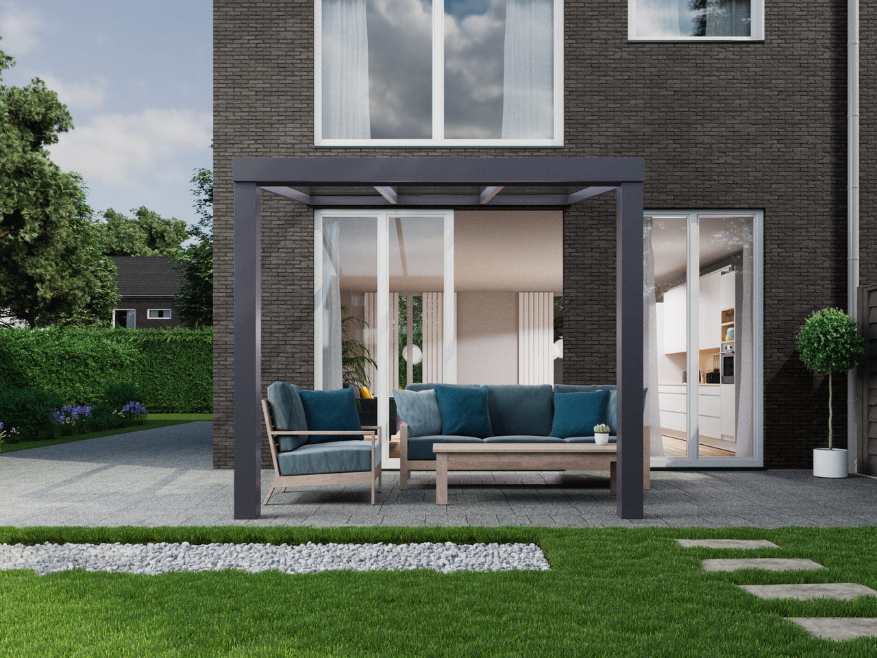 Terrassenüberdachung 3.06 m – Glasdach