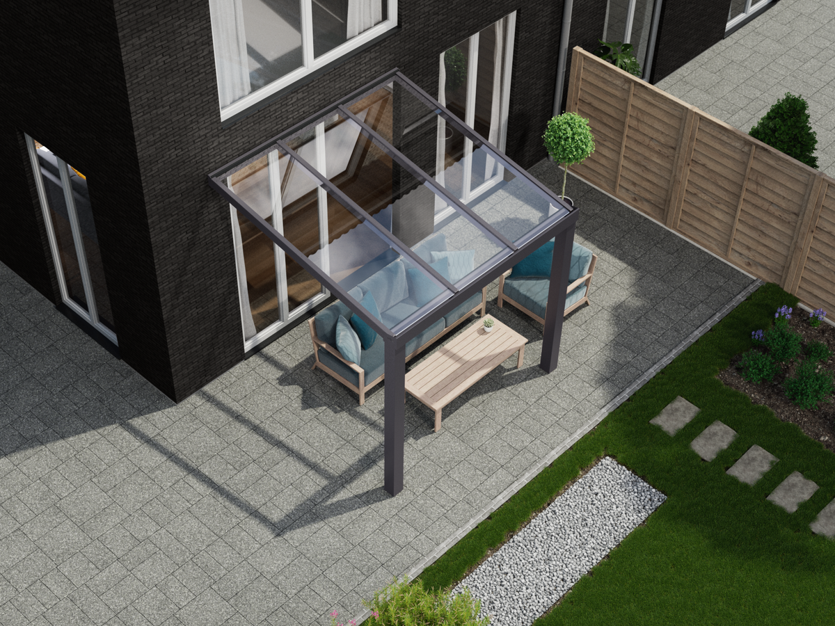 Terrassenüberdachung 3.06 m – Polycarbonatdach