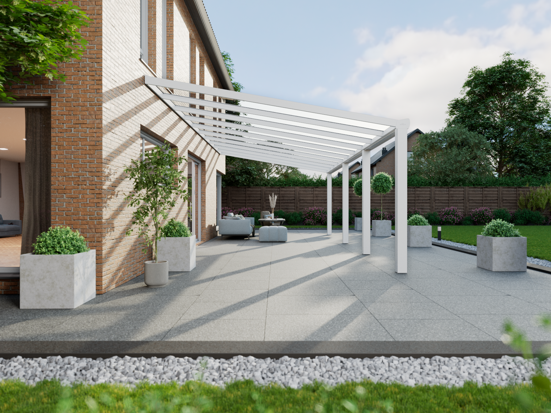 Terrassenüberdachung 10.06 m – Glasdach