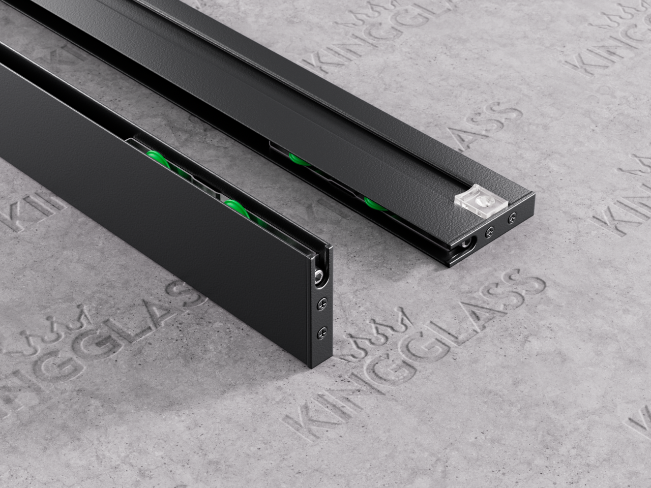 Glasprofil inkl. Laufrollen