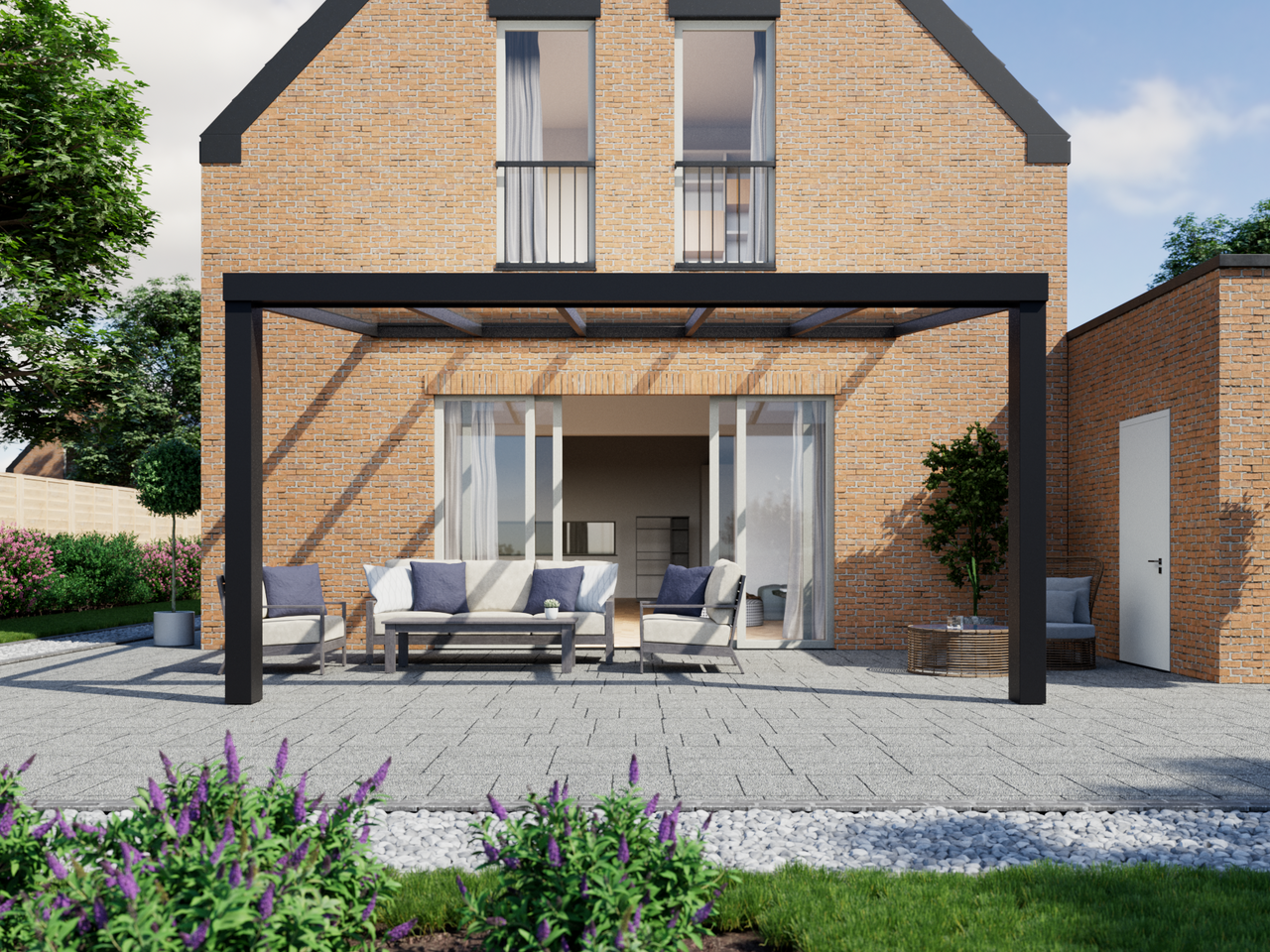 Terrassenüberdachung 5.06 m – Glasdach