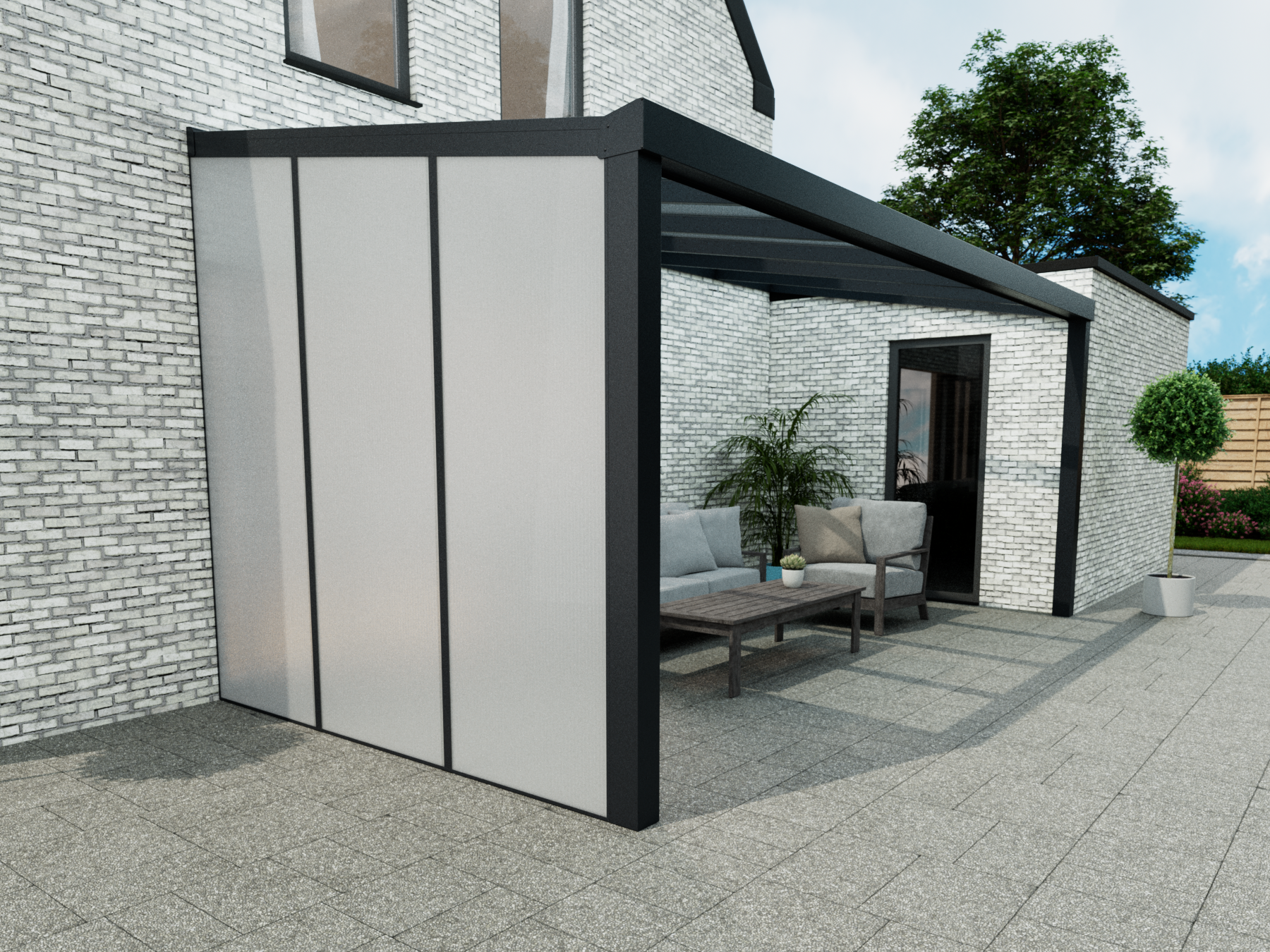 Polycarbonat Seitenwand