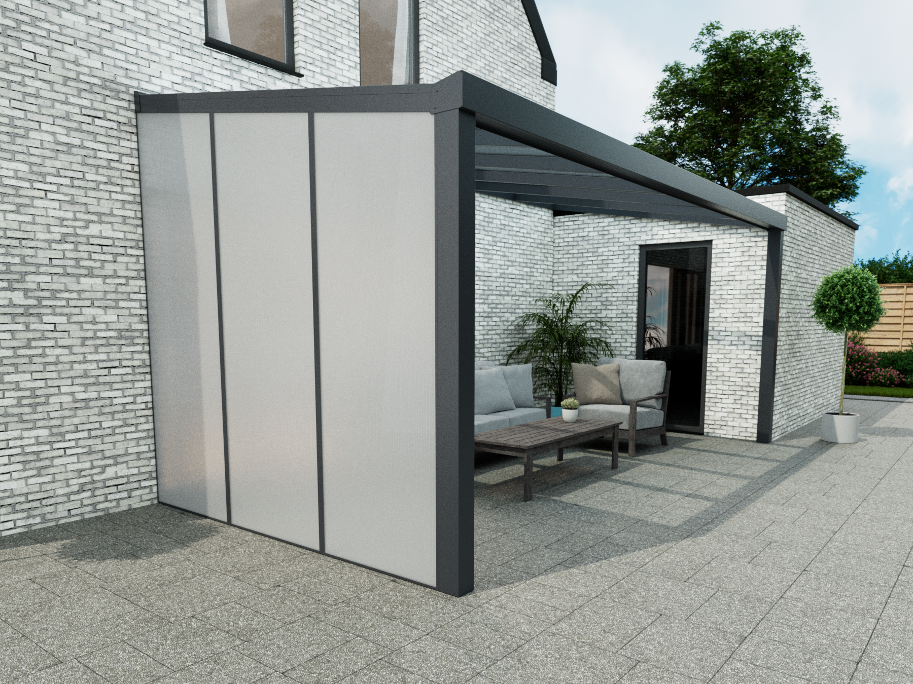 Polycarbonat Seitenwand